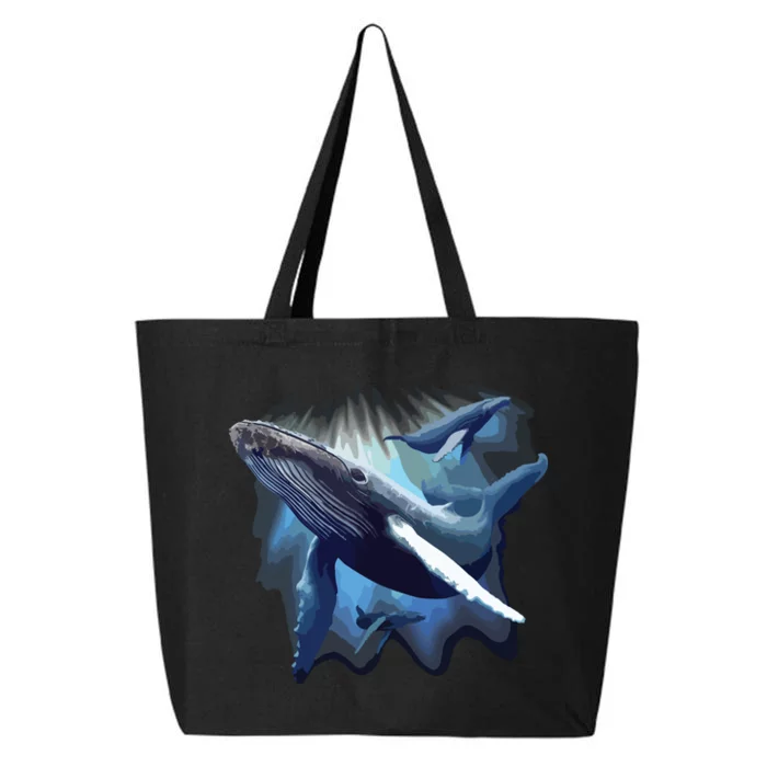 Blue Whale Humpback Marine Sea Animal Ocean Save Whales 25L Jumbo Tote