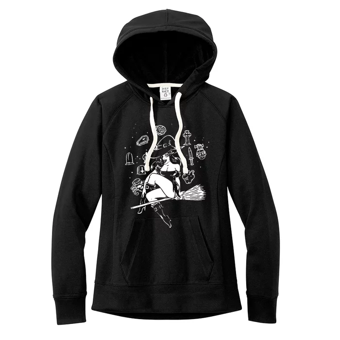 Basic Witch Horror Women's Fleece Hoodie