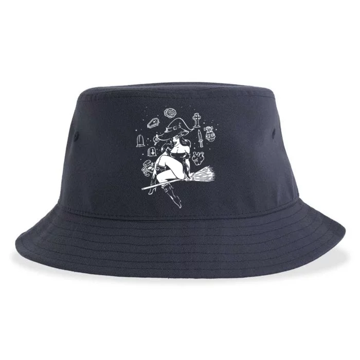 Basic Witch Horror Sustainable Bucket Hat