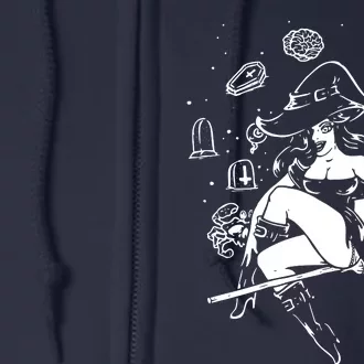 Basic Witch Horror Full Zip Hoodie