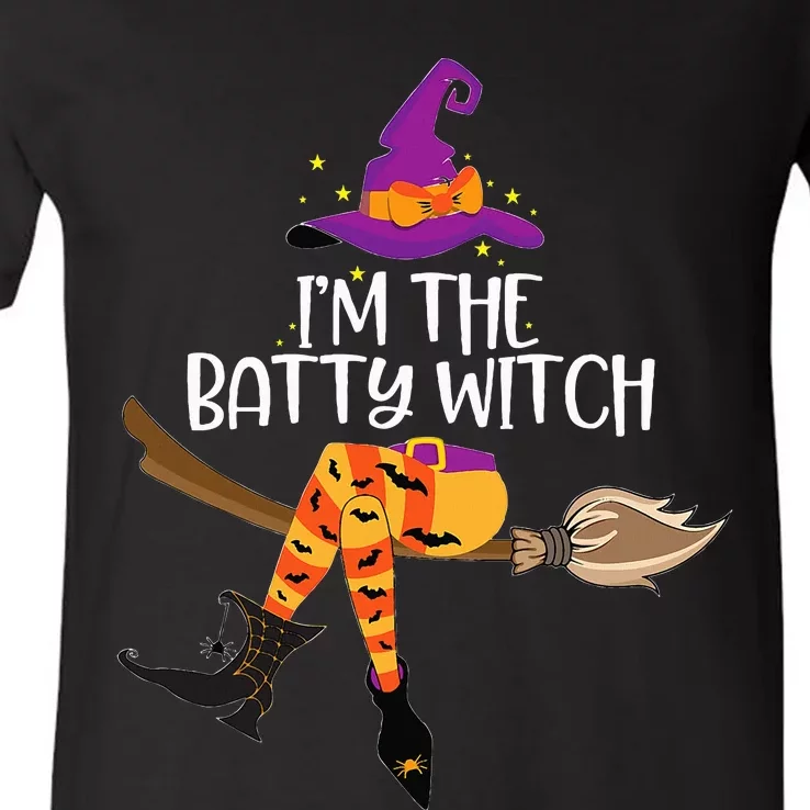 Batty Witch Halloween Group Costume Spooky Fun! V-Neck T-Shirt