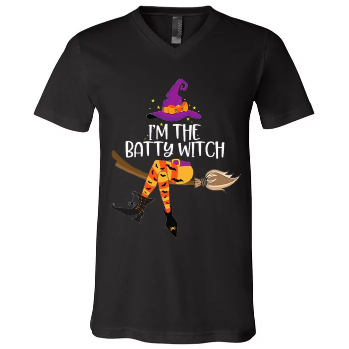 Batty Witch Halloween Group Costume Spooky Fun! V-Neck T-Shirt