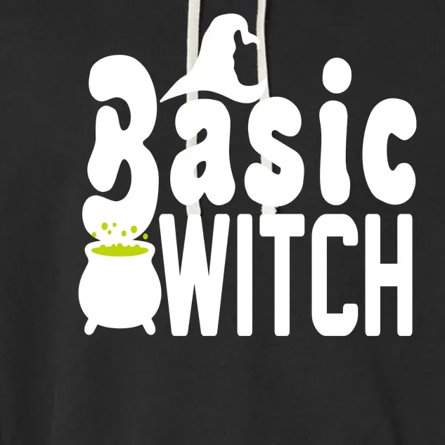 Basic Witch Halloween Funny Garment-Dyed Fleece Hoodie