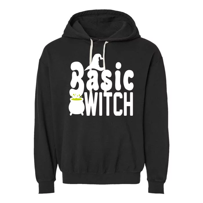 Basic Witch Halloween Funny Garment-Dyed Fleece Hoodie