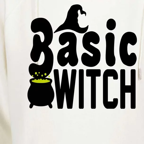 Basic Witch Halloween Funny Womens Funnel Neck Pullover Hood