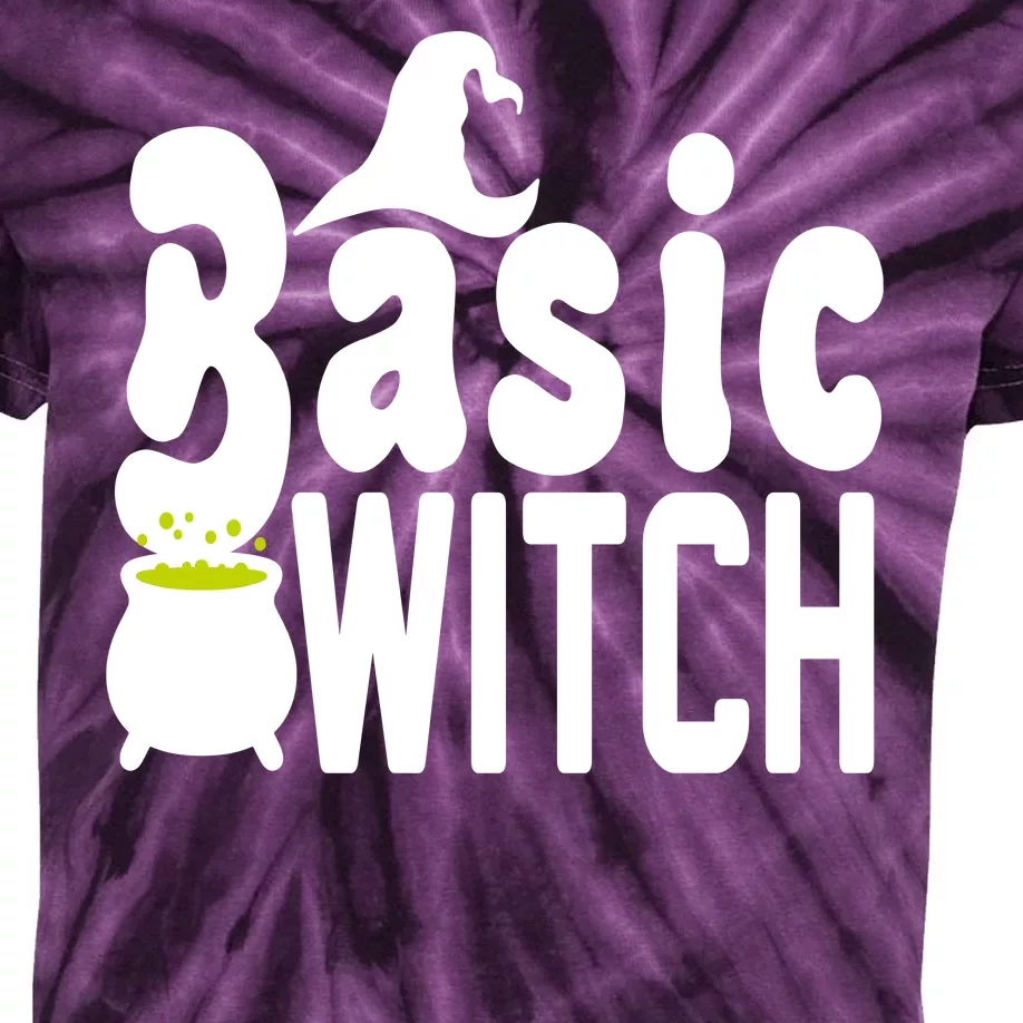 Basic Witch Halloween Funny Kids Tie-Dye T-Shirt