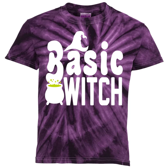 Basic Witch Halloween Funny Kids Tie-Dye T-Shirt