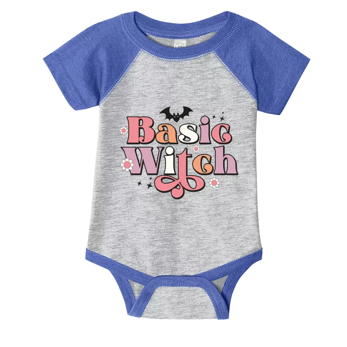 Basic Witch Halloween Reto Gifts Cute Funny Infant Baby Jersey Bodysuit