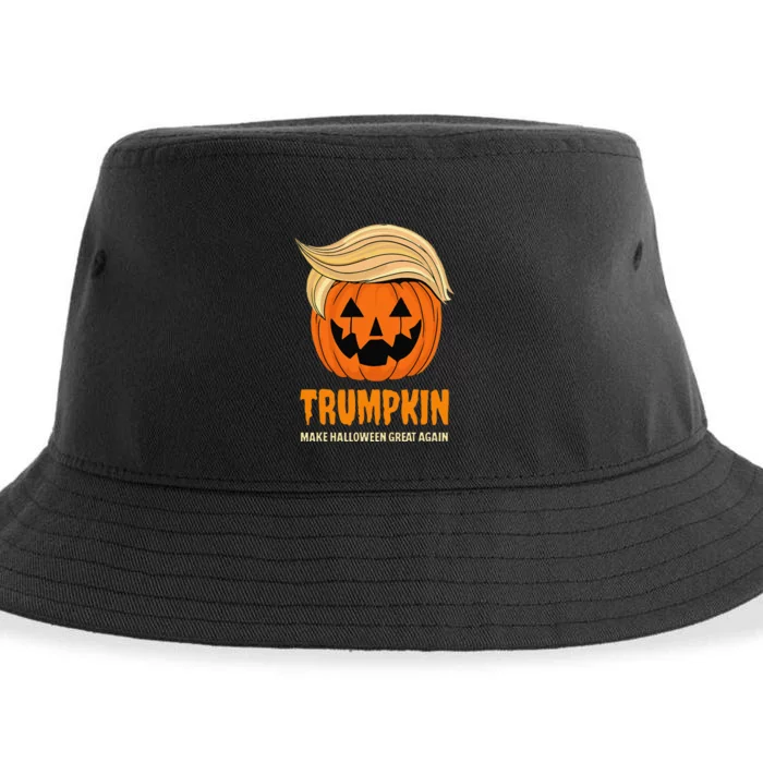 Blonde Wig Halloween Pumpkin Sustainable Bucket Hat