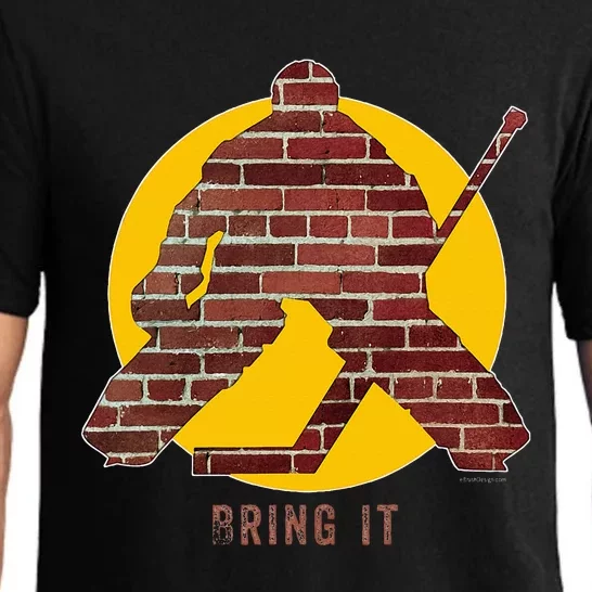 Brick Wall Hockey Goalie Pajama Set