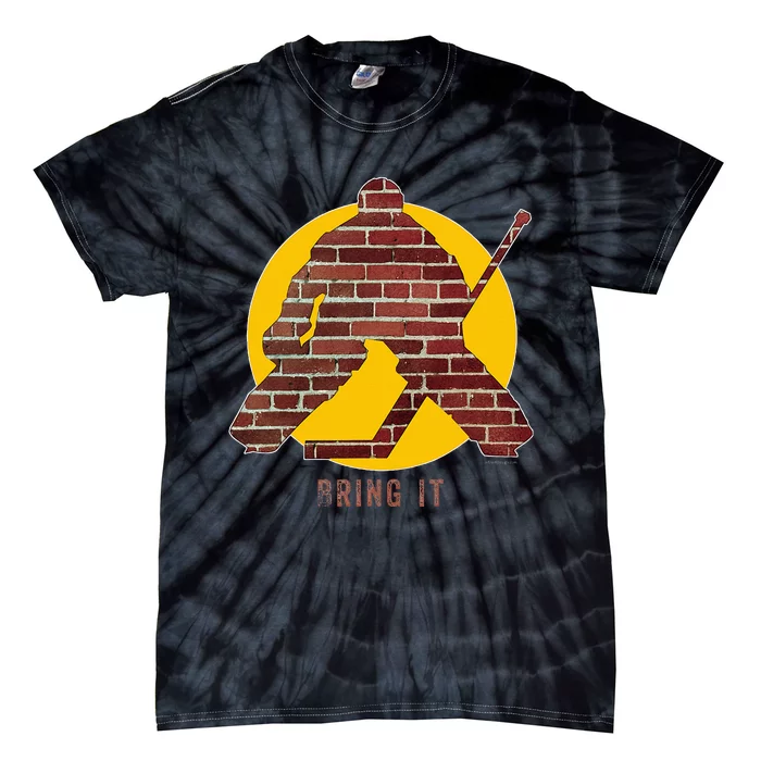 Brick Wall Hockey Goalie Tie-Dye T-Shirt