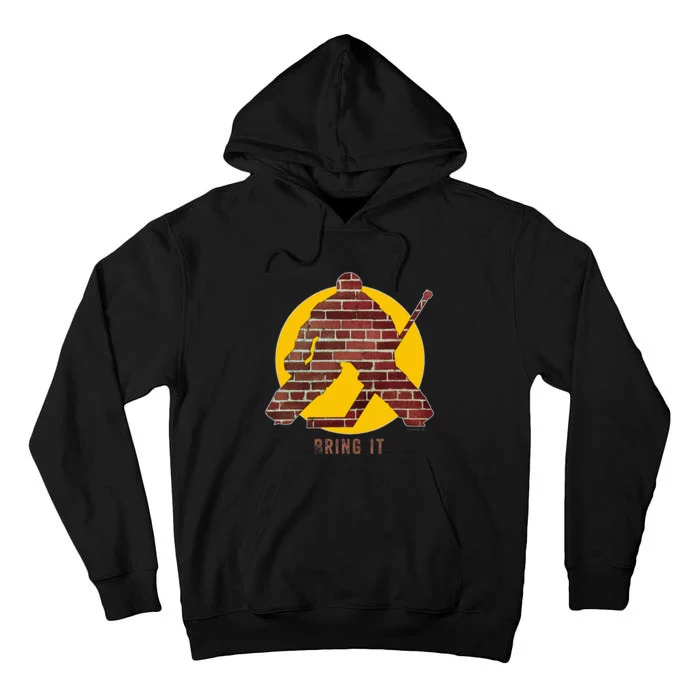 Brick Wall Hockey Goalie Tall Hoodie