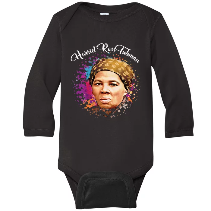 Black Women History Month Harriet Ross Tubman Baby Long Sleeve Bodysuit