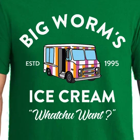 Big WormS Ice Cream Whatchu Want Funny Pajama Set