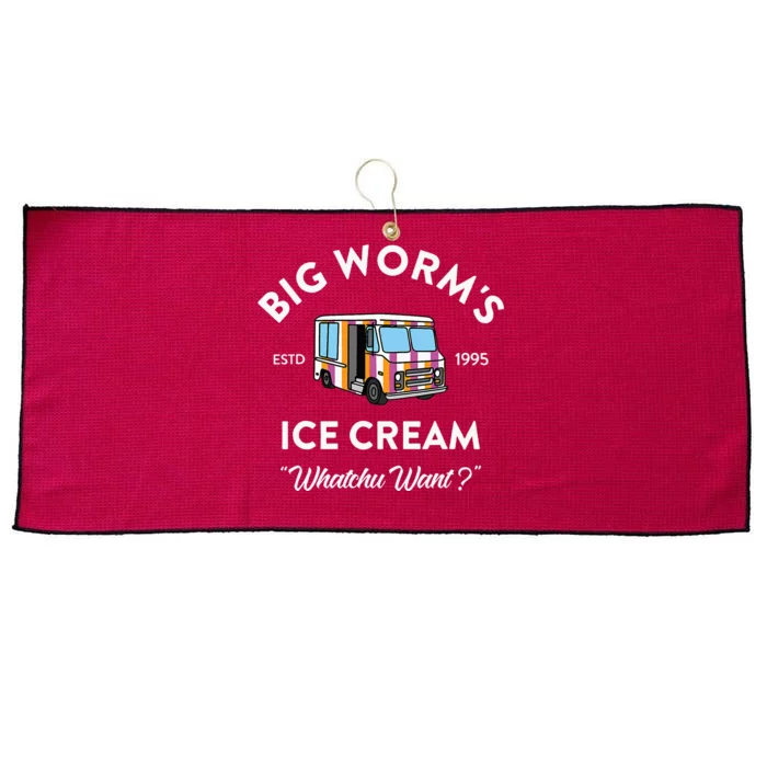 Big WormS Ice Cream Whatchu Want Funny Large Microfiber Waffle Golf Towel