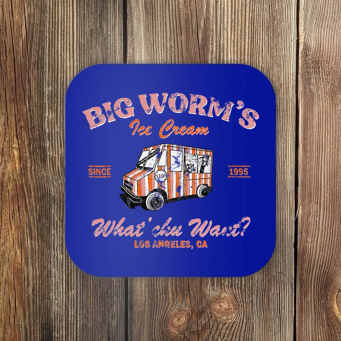 Big WormS Ice Cream What Chu Want Vintage Coaster