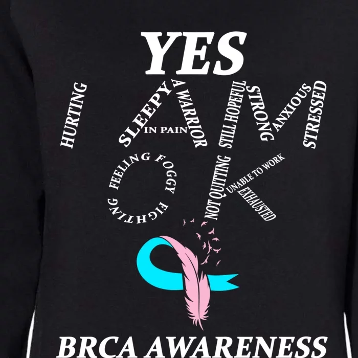 Brca Warrior I'm Fine Breast Cancer Awareness Gift Womens California Wash Sweatshirt