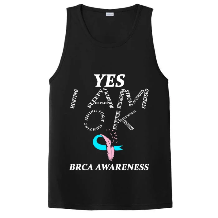 Brca Warrior I'm Fine Breast Cancer Awareness Gift Performance Tank