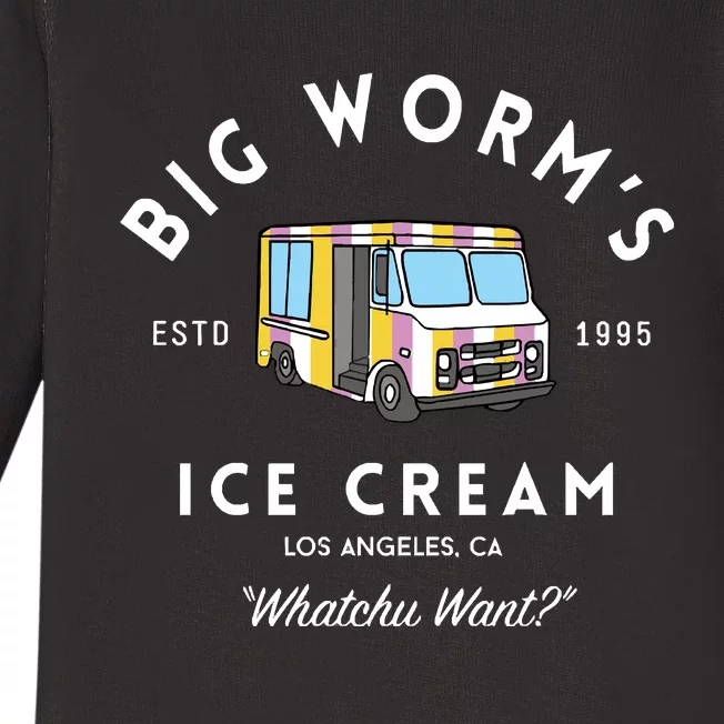 Big Worm&39;S Ice Cream &Quot;Whatchu Want&Quot; Los Angeles Ca Baby Long Sleeve Bodysuit