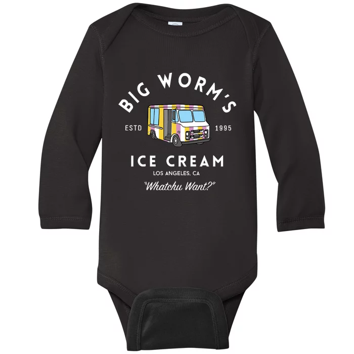 Big Worm&39;S Ice Cream &Quot;Whatchu Want&Quot; Los Angeles Ca Baby Long Sleeve Bodysuit