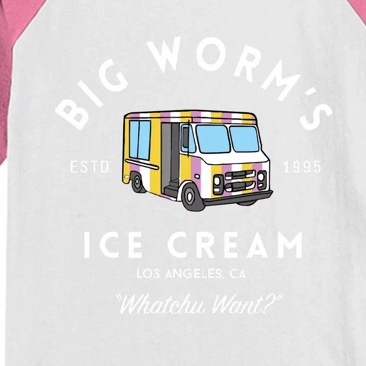 Big Worm&39;S Ice Cream &Quot;Whatchu Want&Quot; Los Angeles Ca Kids Colorblock Raglan Jersey