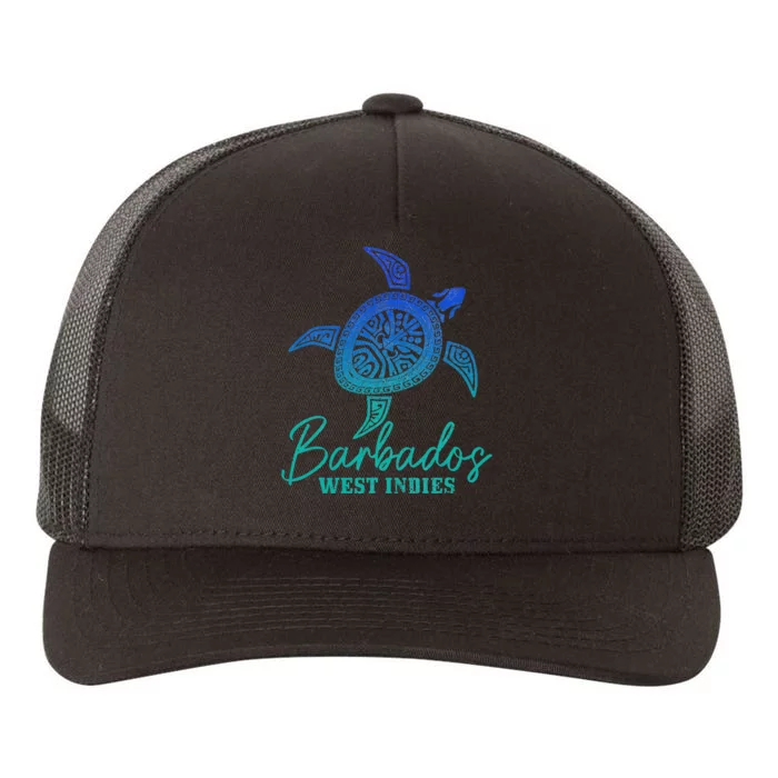 Barbados West Indies Bajan Sea Turtle Scuba Diving Yupoong Adult 5-Panel Trucker Hat