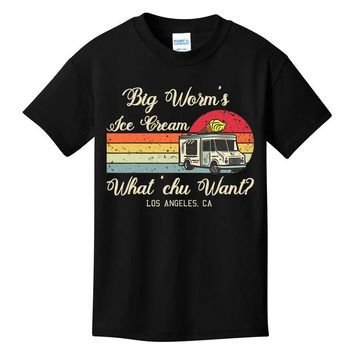 Big Worms Ice Cream Funny Retro Vintage Style Kids T-Shirt