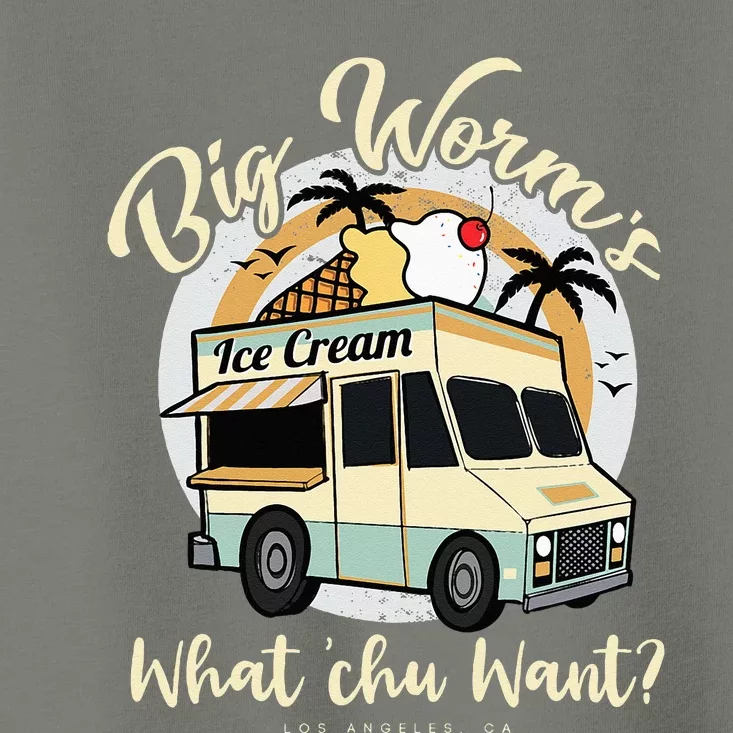 Big Worms Ice Cream Truck What Chu Want Men Summer Vacation Toddler T-Shirt