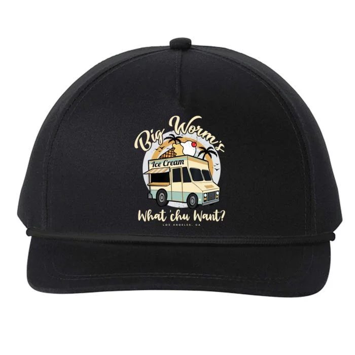 Big Worm's Ice Cream What Chu Want? Hello Summer Sea & Beach Snapback Five-Panel Rope Hat