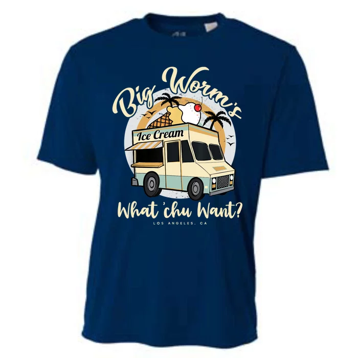 Big Worm's Ice Cream What Chu Want? Hello Summer Sea & Beach Cooling Performance Crew T-Shirt