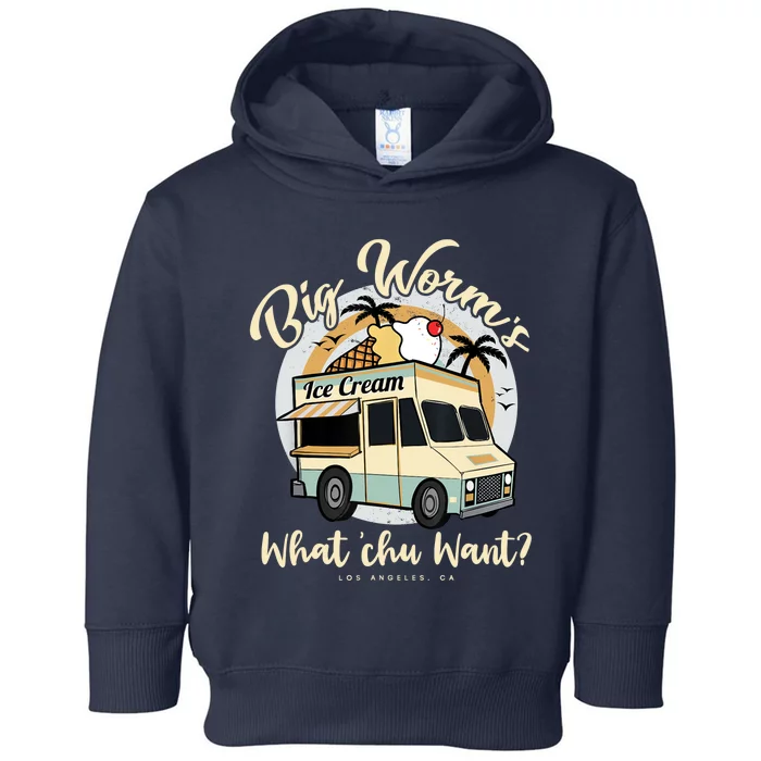 Big Worm's Ice Cream What Chu Want? Hello Summer Sea & Beach Toddler Hoodie