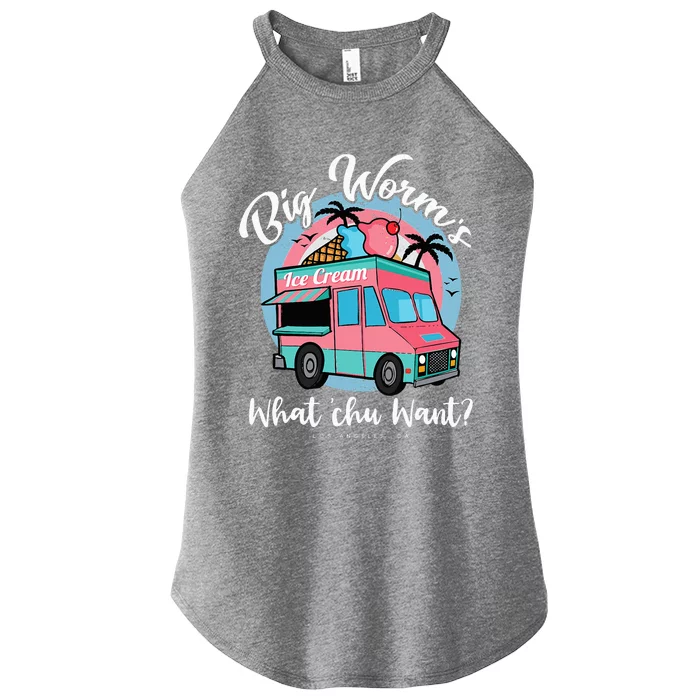 Big Worms Ice Cream Truck What Chu Want Summer Vacation Women’s Perfect Tri Rocker Tank