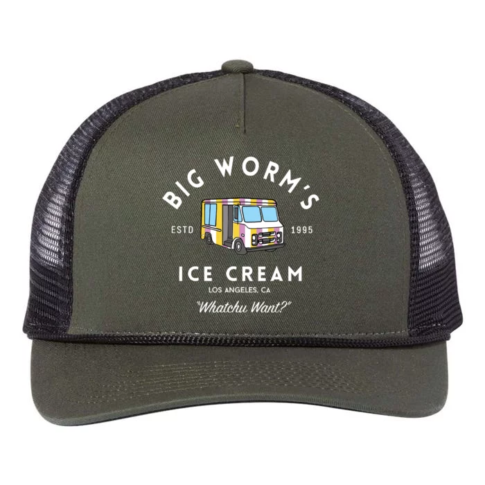 Big Worm&39;s Ice Cream &Quot;Whatchu Want&quot; Los Angeles CA Retro Rope Trucker Hat Cap