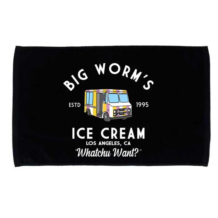 Big Worms Ice Cream Truck Vintage 1995 Microfiber Hand Towel