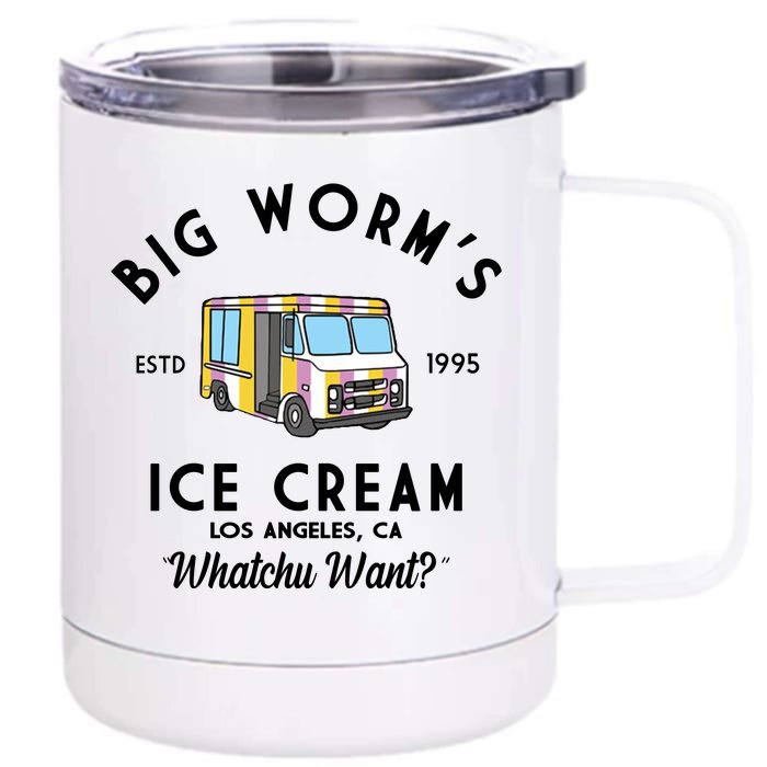 Big Worms Ice Cream Truck Vintage 1995 Front & Back 12oz Stainless Steel Tumbler Cup