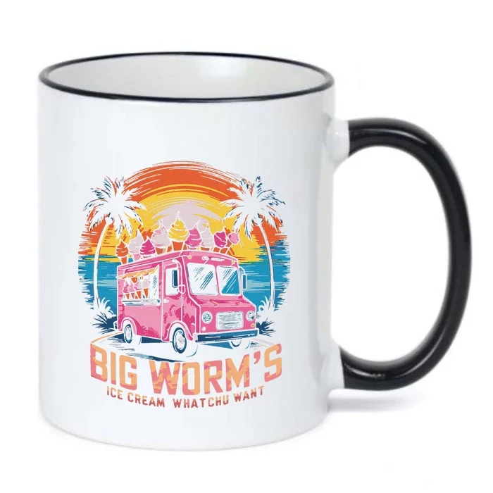 Big WormS Ice Cream Whatchu Want Funny Ice Cream Lovers Black Color Changing Mug