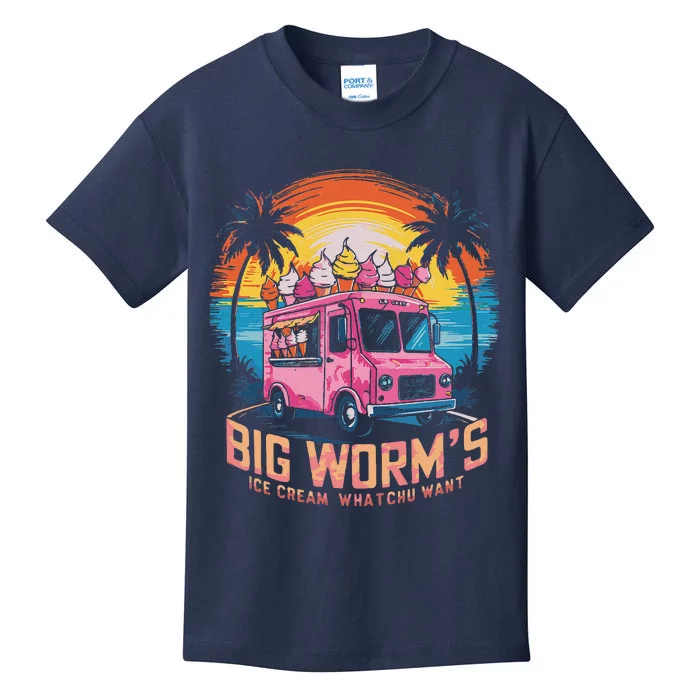 Big WormS Ice Cream Whatchu Want Funny Ice Cream Lovers Kids T-Shirt