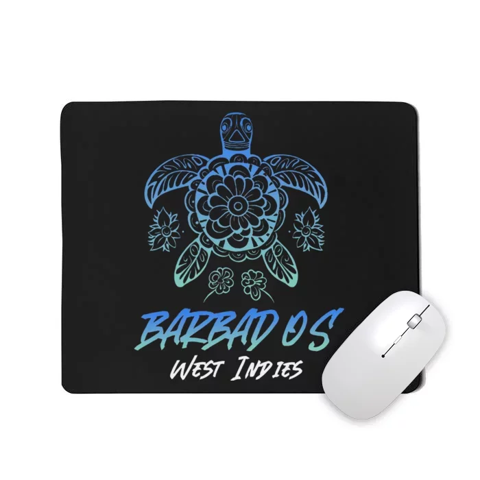 Barbados West Indies Beach Vacation Sea Turtle Tribal Mousepad