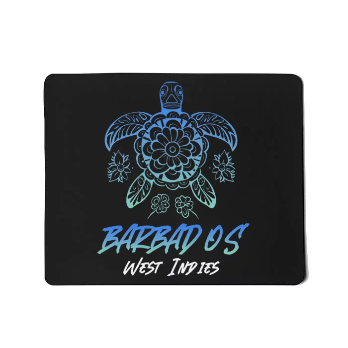 Barbados West Indies Beach Vacation Sea Turtle Tribal Mousepad