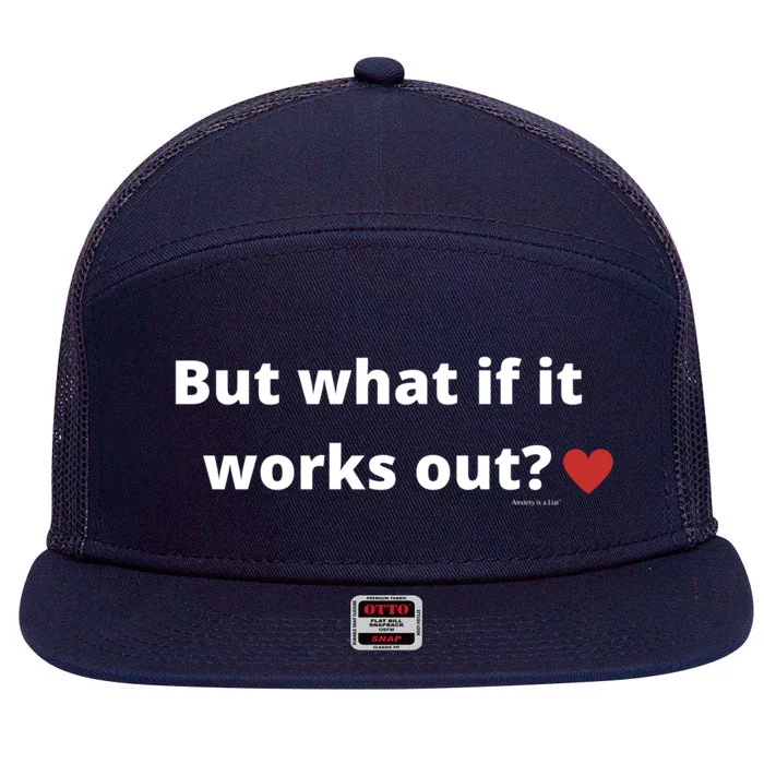 But What If It Works Out? Great Gift 7 Panel Mesh Trucker Snapback Hat