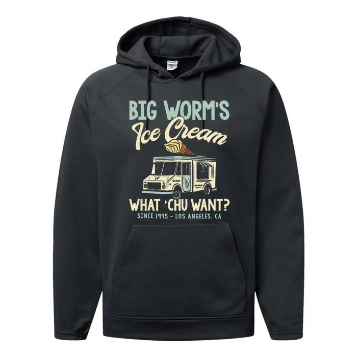 Big Worms Ice Cream What Chu Want Performance Fleece Hoodie