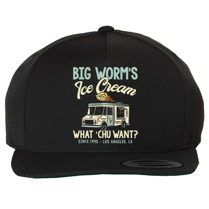 Big Worms Ice Cream What Chu Want Wool Snapback Cap