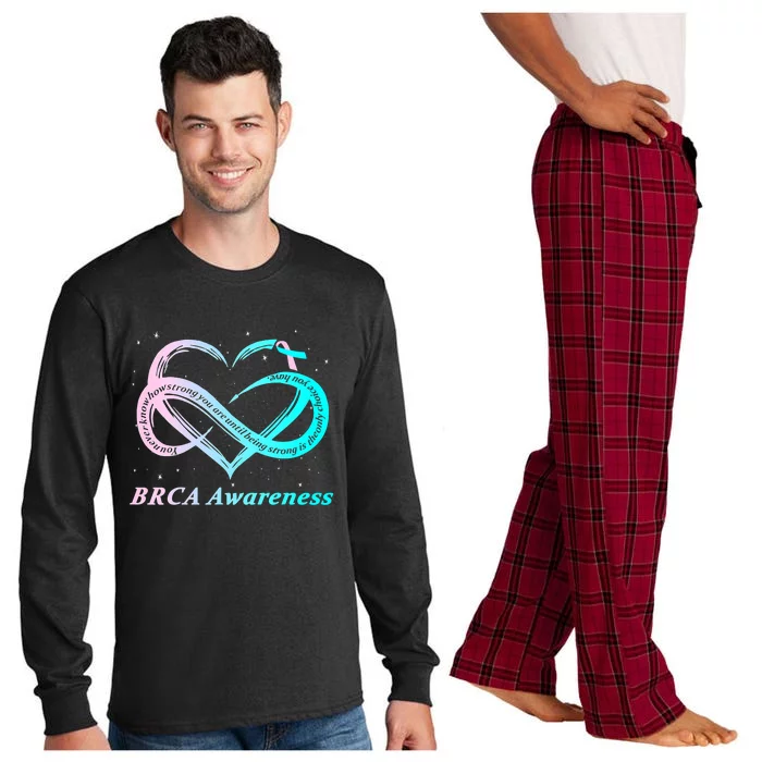 BRCA Warrior I'm Fine Breast Cancer Awareness Long Sleeve Pajama Set