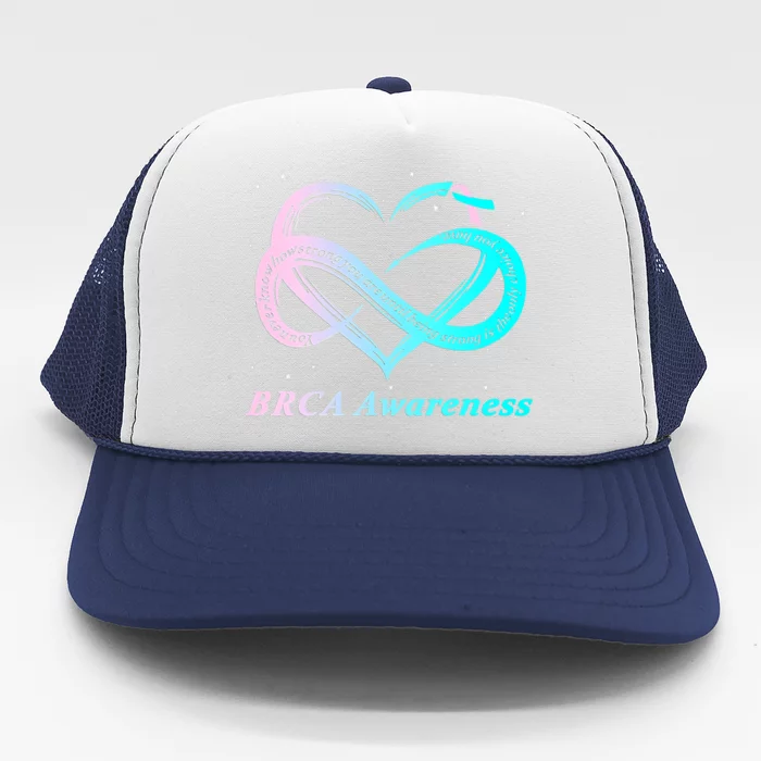 BRCA Warrior I'm Fine Breast Cancer Awareness Trucker Hat