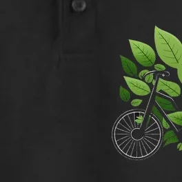 Biking Walking in Nature Bike Lover black bike green leaf Dry Zone Grid Performance Polo