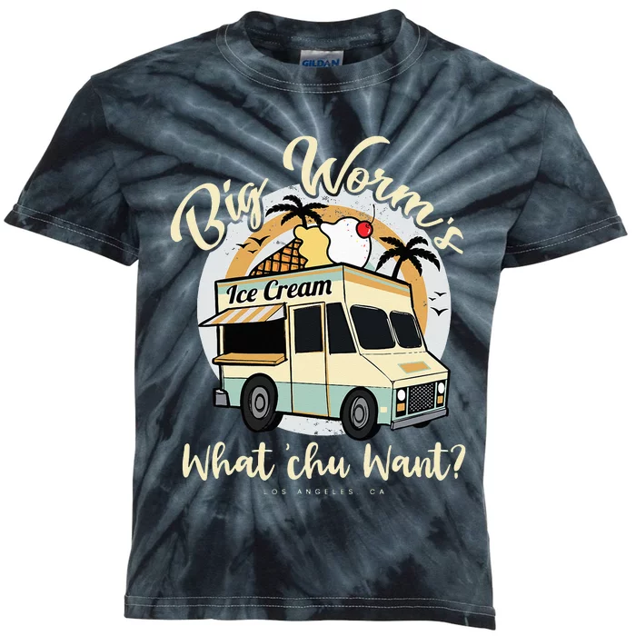 Big Worm's Ice Cream What Chu Want Hello Summer Sea & Beach Kids Tie-Dye T-Shirt