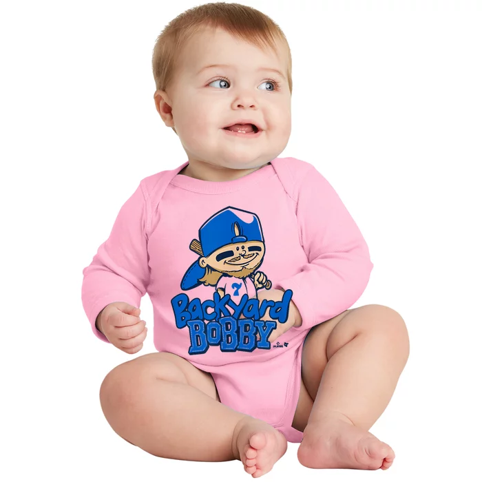 Bobby Witt Jr. Backyard Bobby Kansas City Baseball Baby Long Sleeve Bodysuit