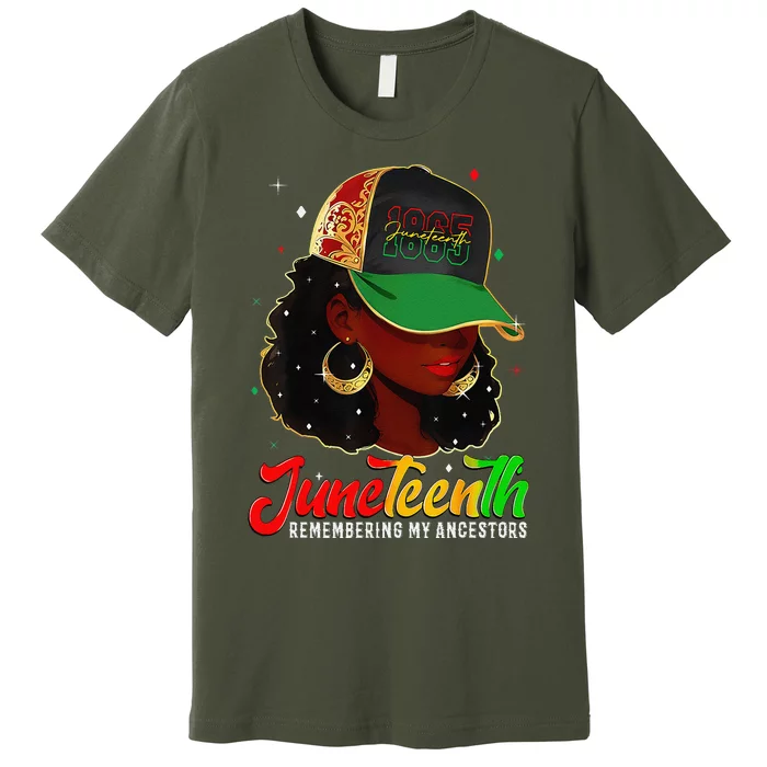 Black Women Juneteenth Remembering My Ancestors Premium T-Shirt