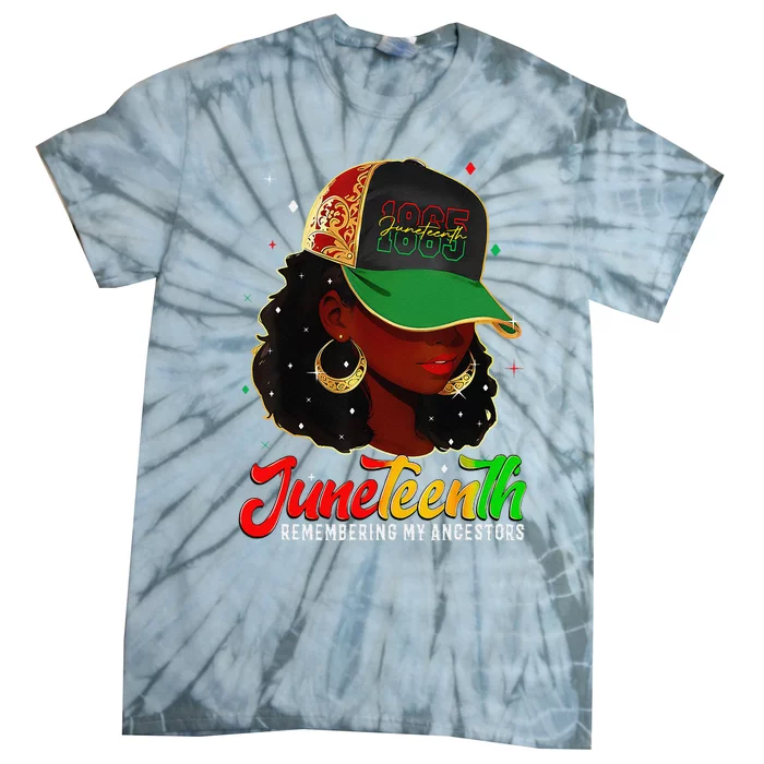 Black Women Juneteenth Remembering My Ancestors Tie-Dye T-Shirt