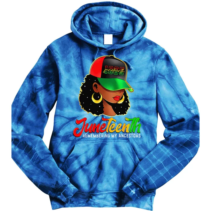 Black Women Juneteenth T Remembering My Ancestors Tie Dye Hoodie